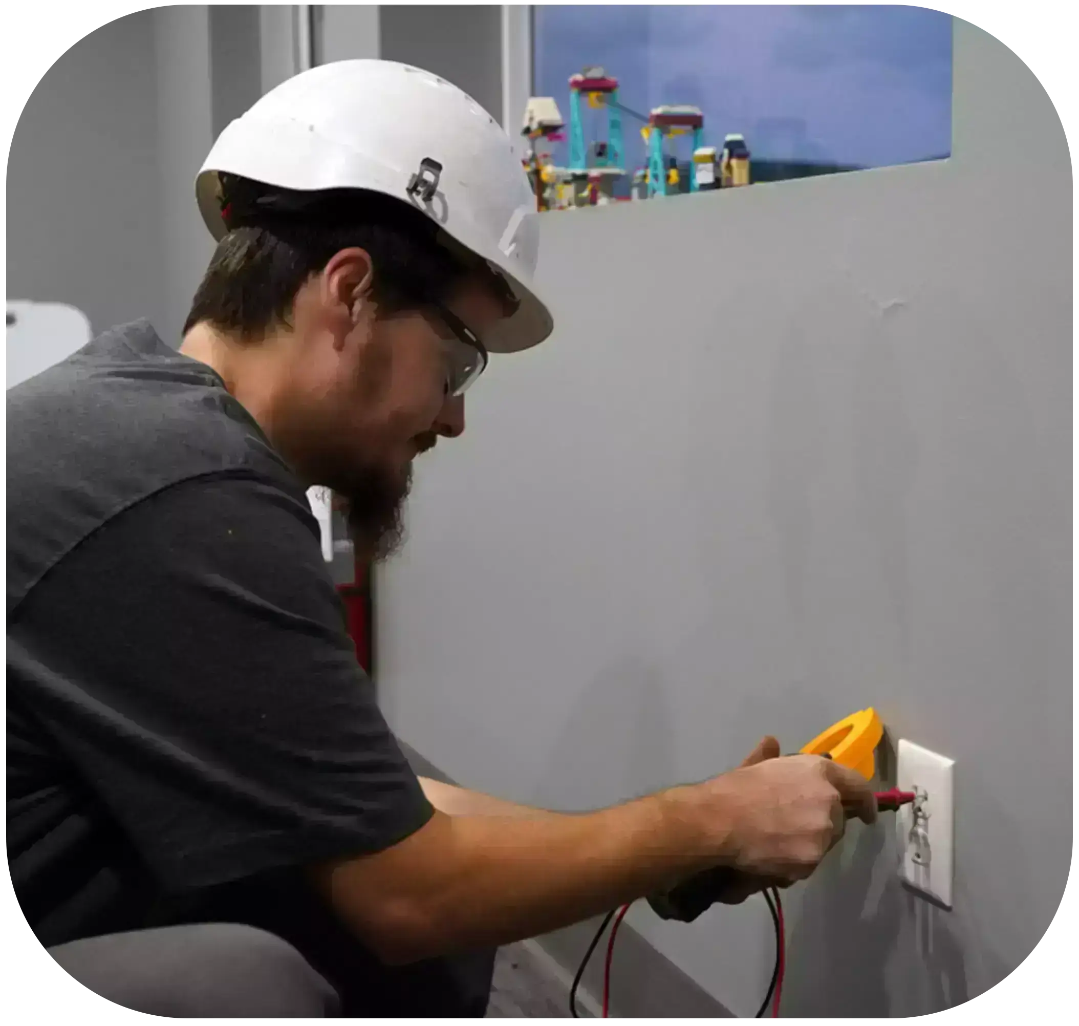 electrician repairing switch board
